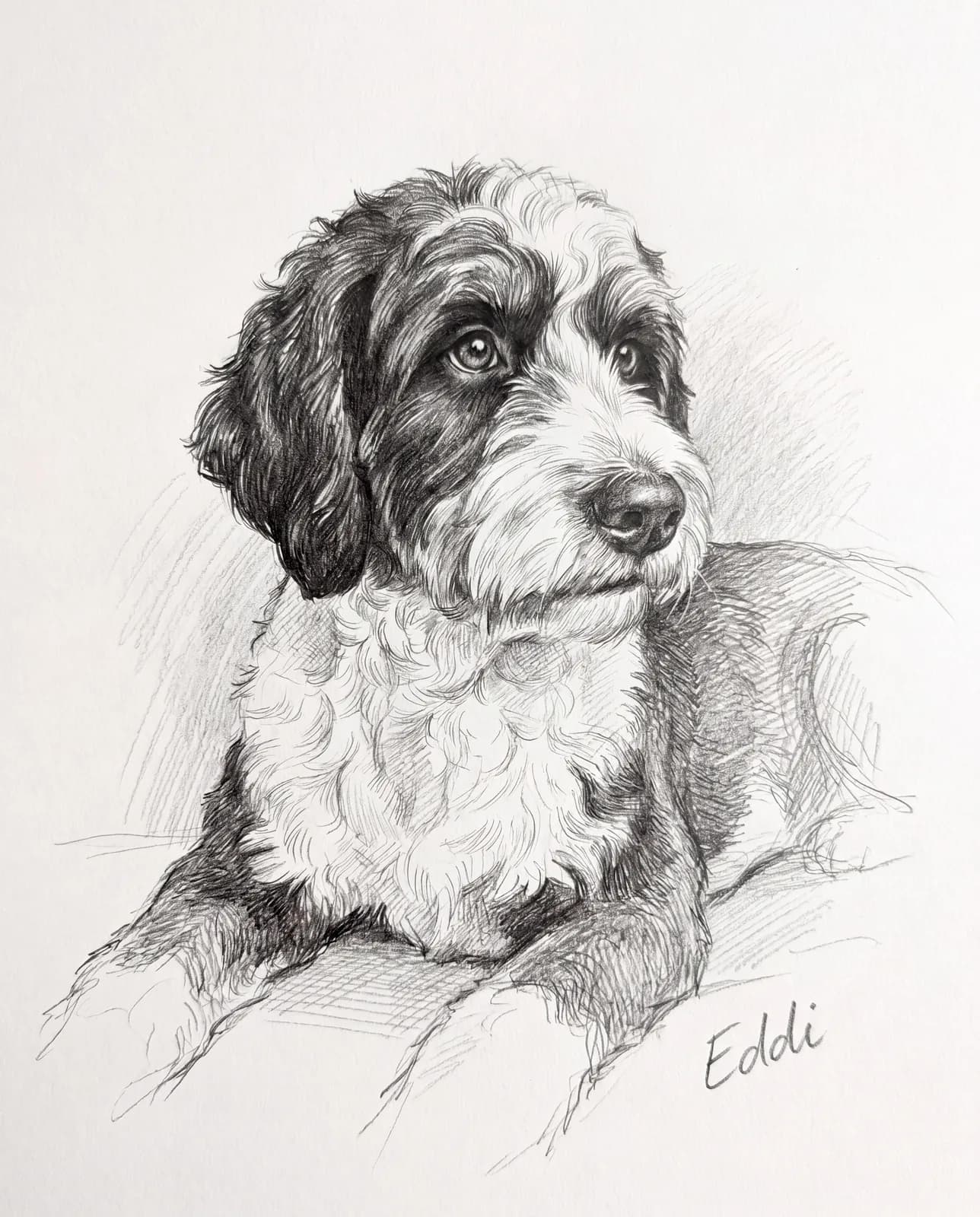 Bleistift KI-Tierportrait Beispiel 5
