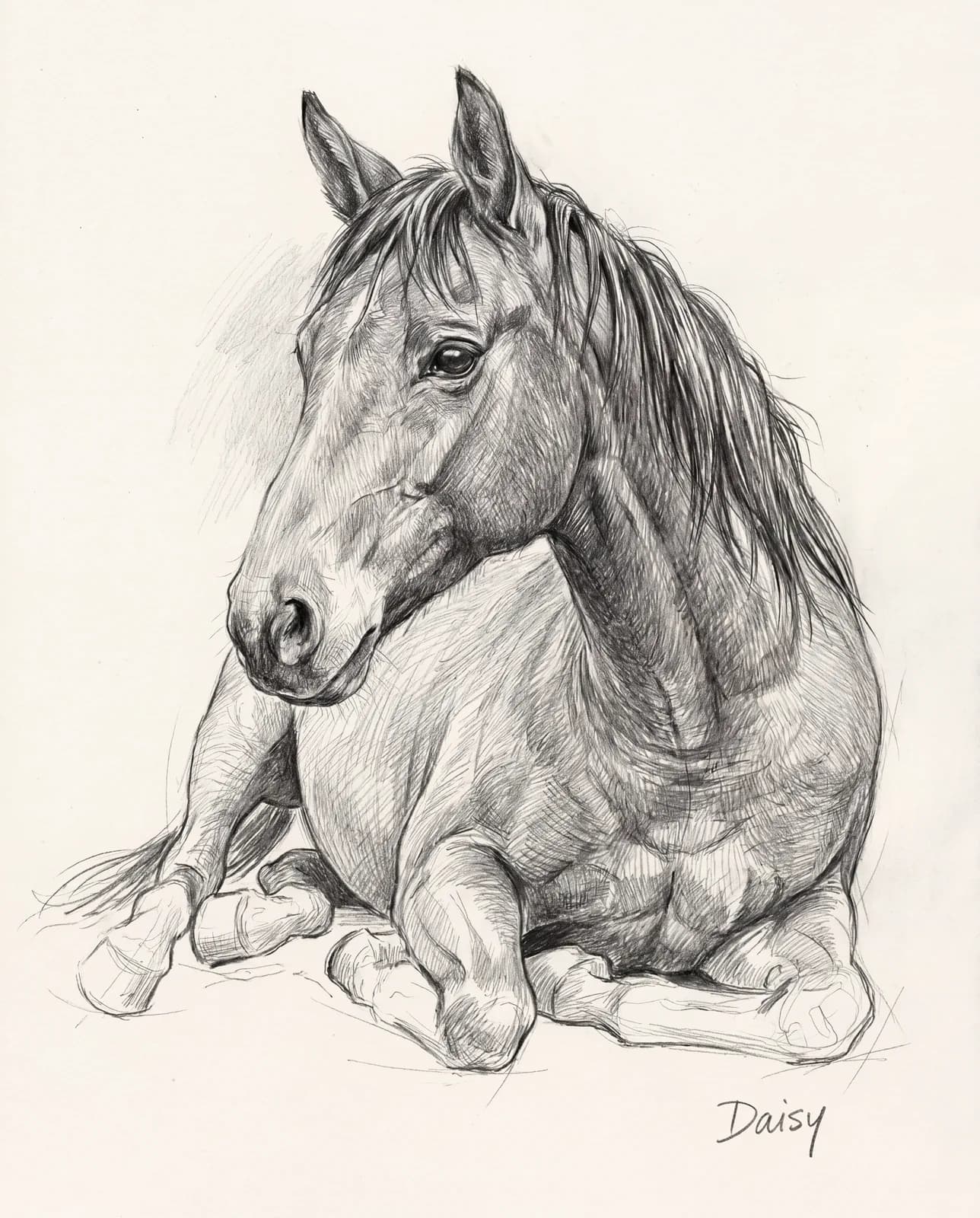 Bleistift KI-Tierportrait Beispiel 7