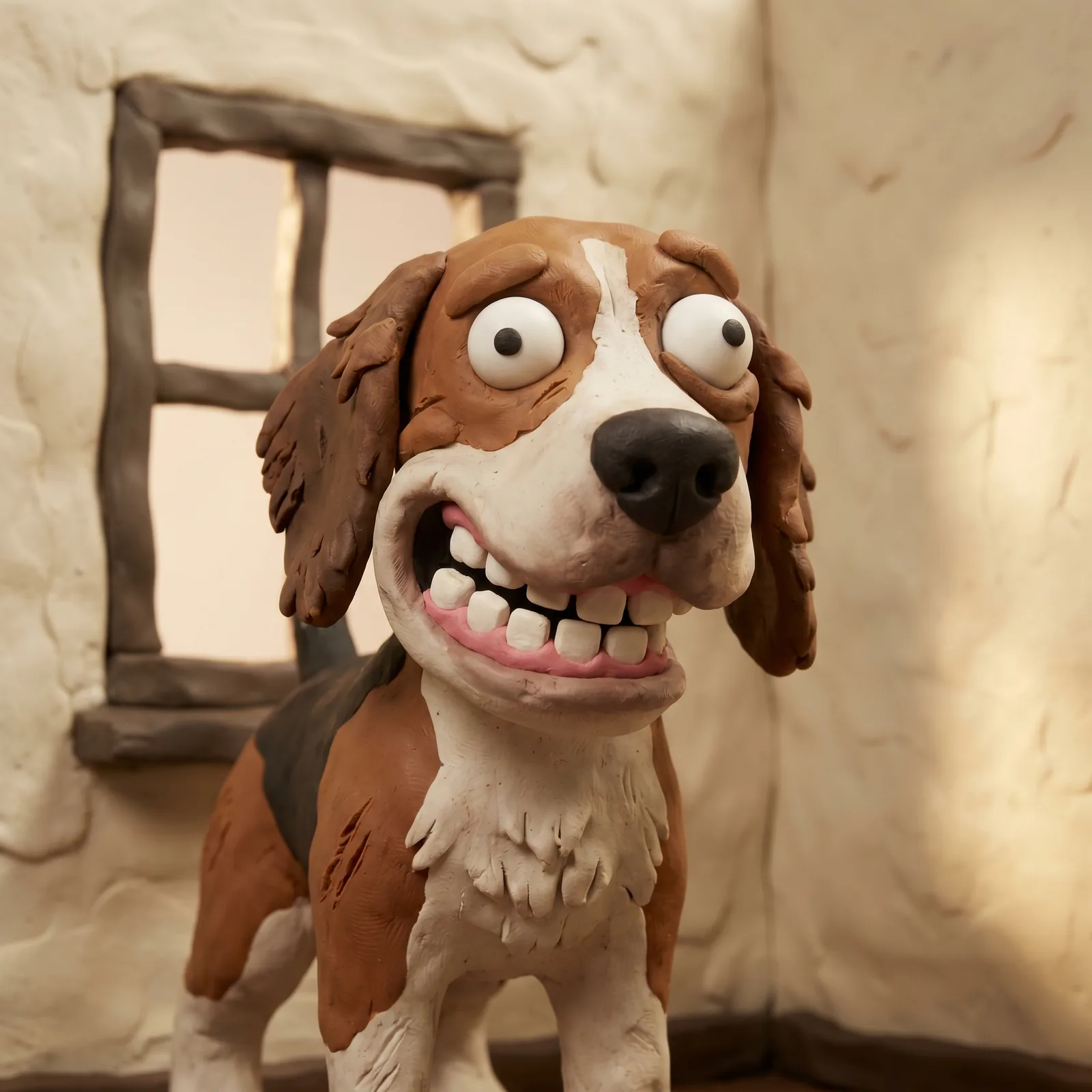 Claymation KI-Tierportrait Beispiel