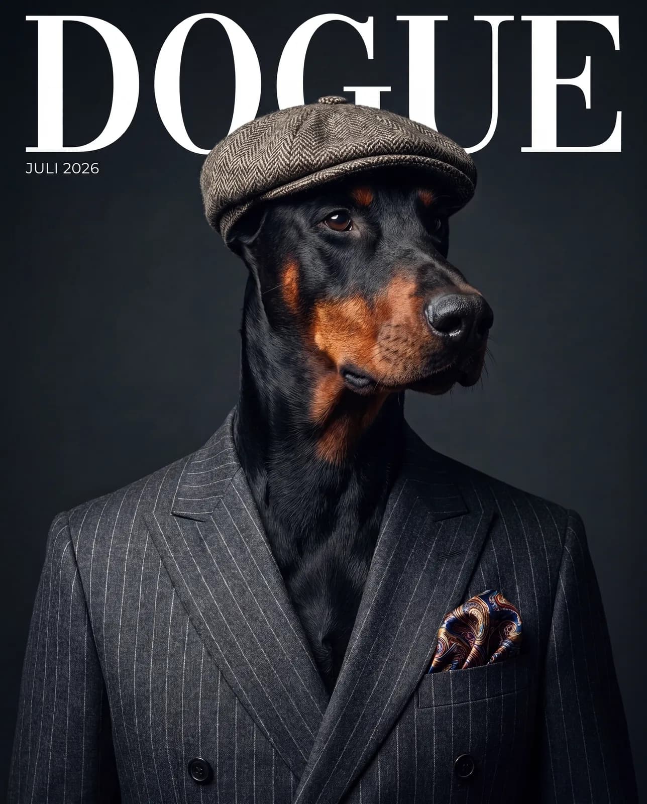 DOGUE Cover KI-Tierportrait Beispiel 3