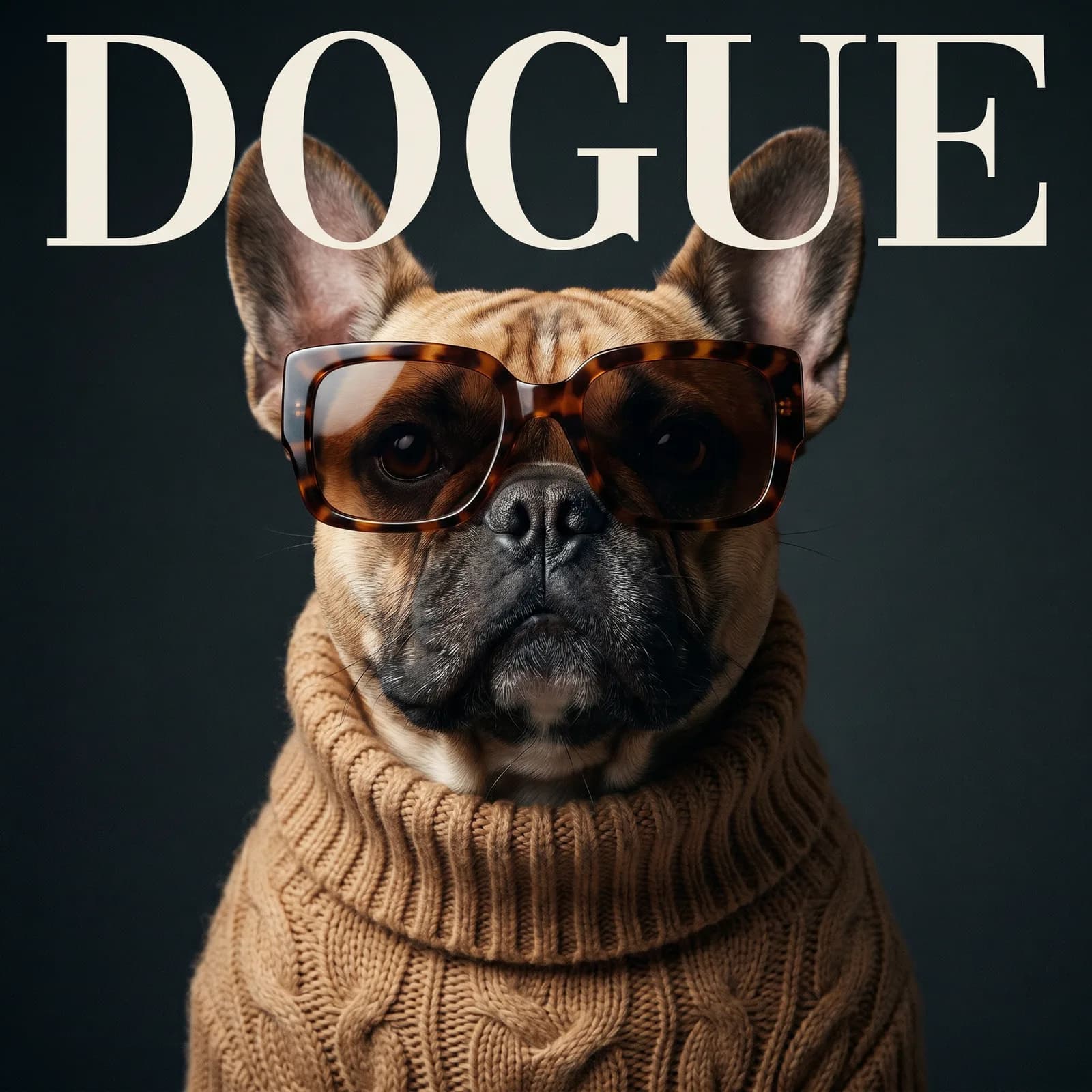 DOGUE Cover KI-Tierportrait Beispiel
