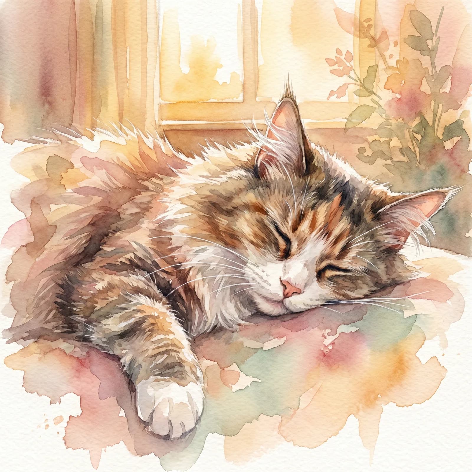 Aquarell KI-Tierportrait Beispiel 3