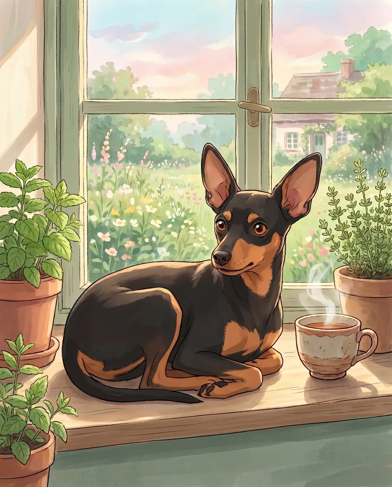 Ghibli KI-Tierportrait Beispiel 3