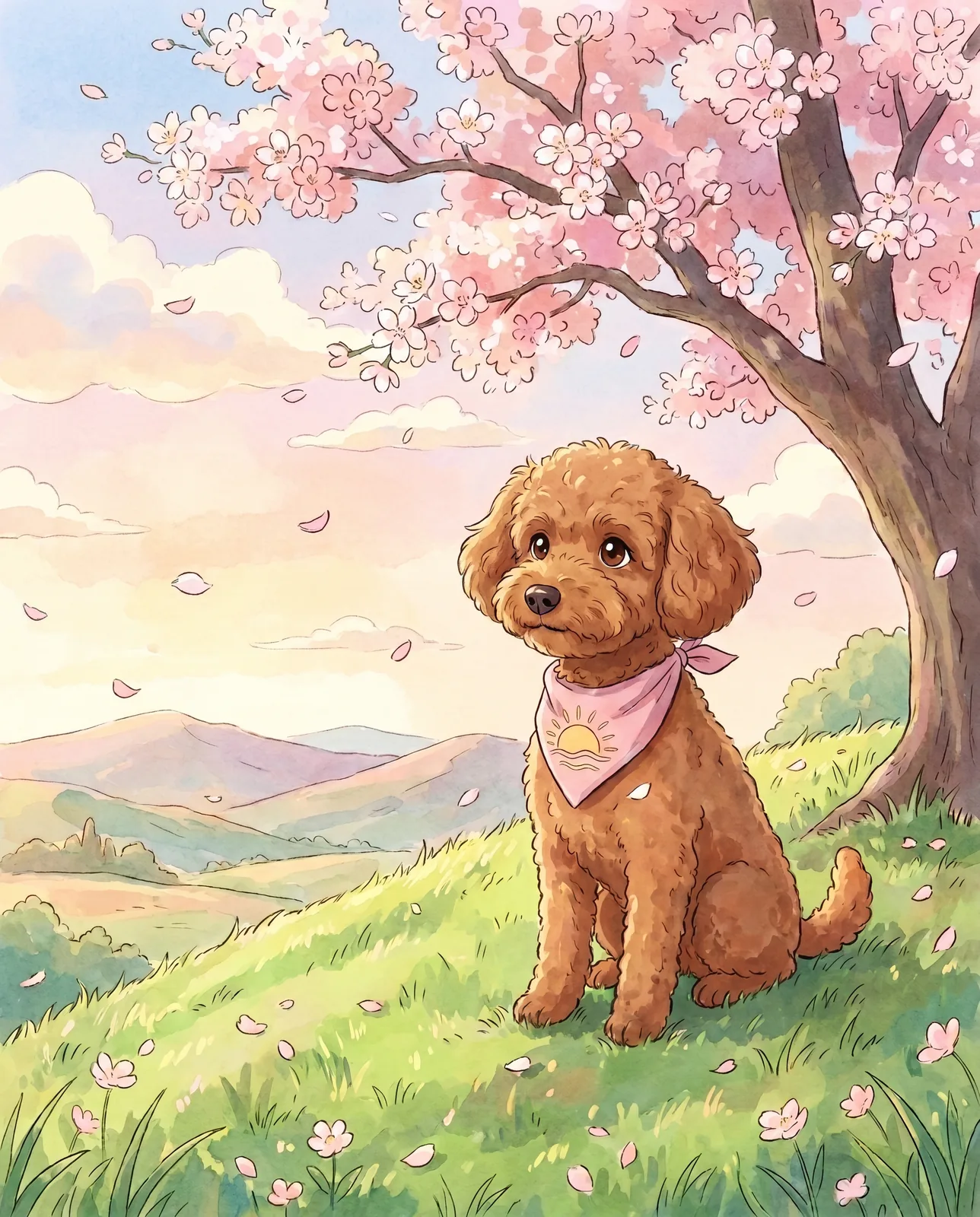 Ghibli KI-Tierportrait Beispiel 2