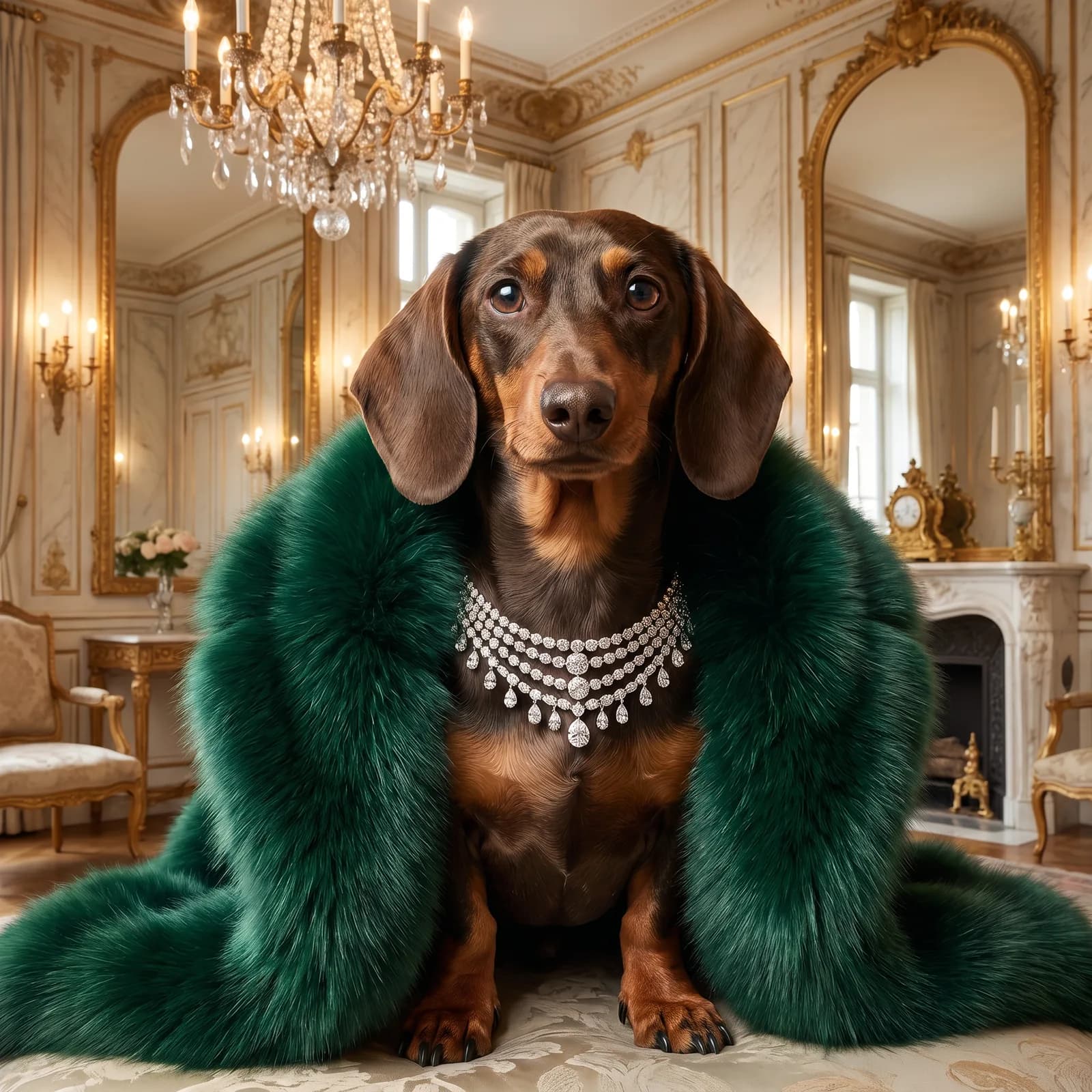 Gala-Luxus KI-Tierportrait Beispiel
